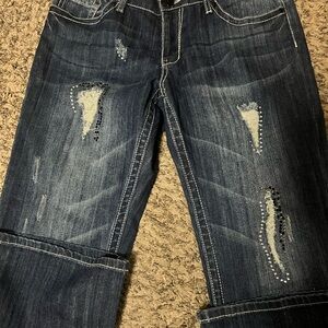 Seven 7️⃣ Blue Distressed Boot Cut Jeans